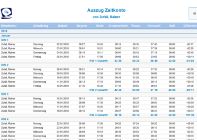 Zeiterfassung Arbeitszeiten