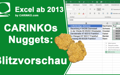 Excel-Nugget: Blitzvorschau