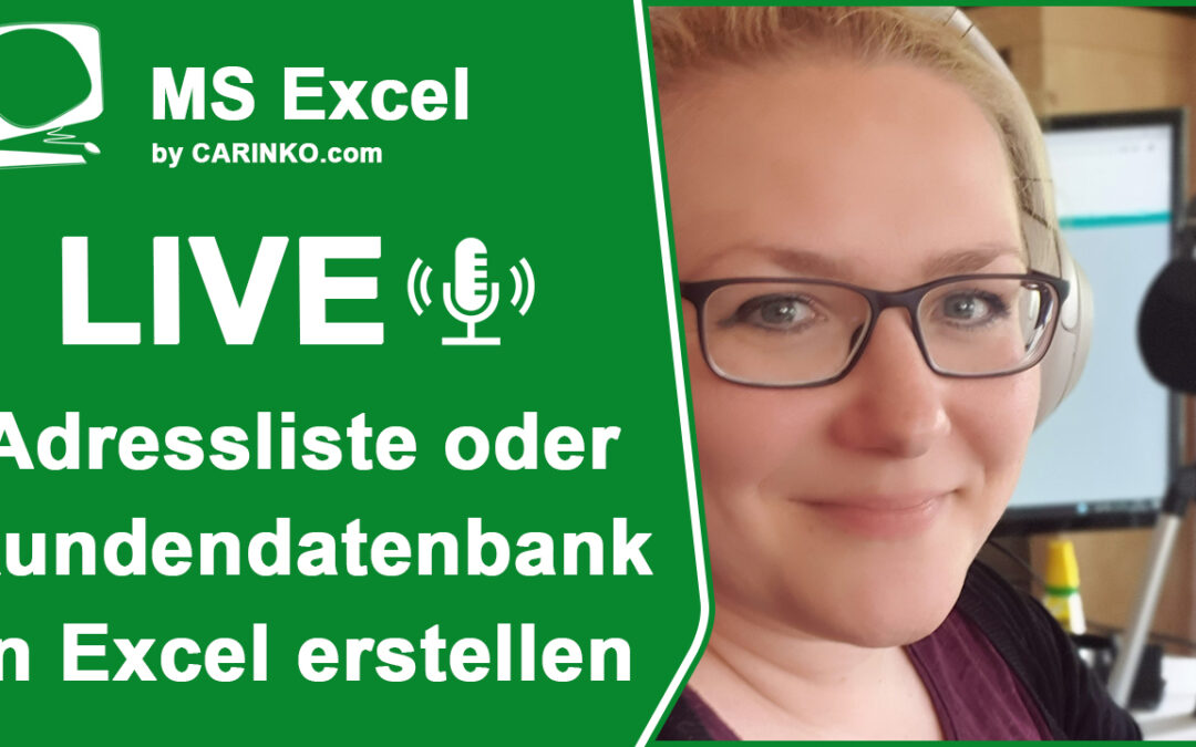 Adressliste oder Kundendatenbank in MS Excel erstellen