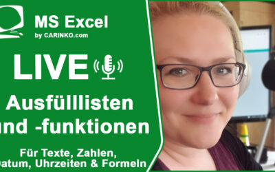 Ausfülllisten und Ausfüllfunktionen in MS Excel