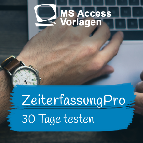 ACZeiterfassungProT MS Access Vorlagen Arbeitszeiterfassung Projektzeiterfassung Auswertung Produktbild