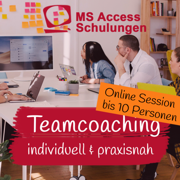 MS Access Schulung: Individual-Coaching für Ihr Team bis zu 10 Teilnehmende