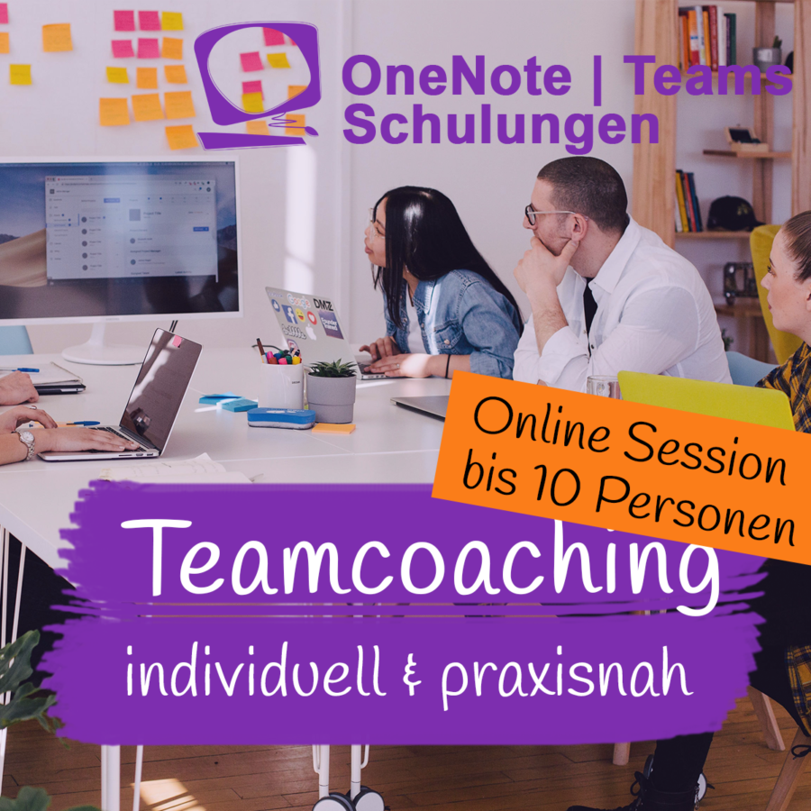 MS OneNote | Teams Schulung: Individual-Coaching für Ihr Team bis zu 10 Teilnehmende