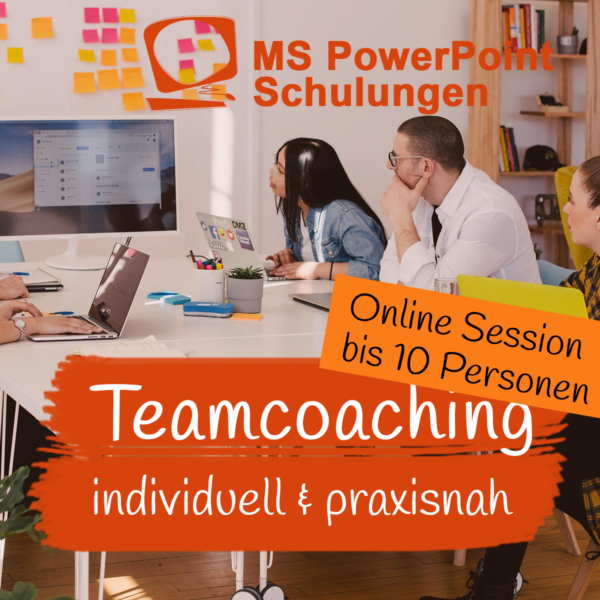MS PowerPoint Schulung: Individual-Coaching für Ihr Team bis zu 10 Teilnehmende