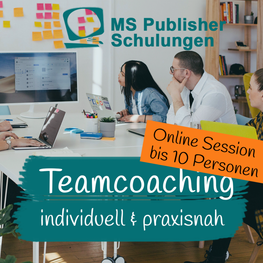 MS Publisher Schulung: Individual-Coaching für Ihr Team bis zu 10 Teilnehmende